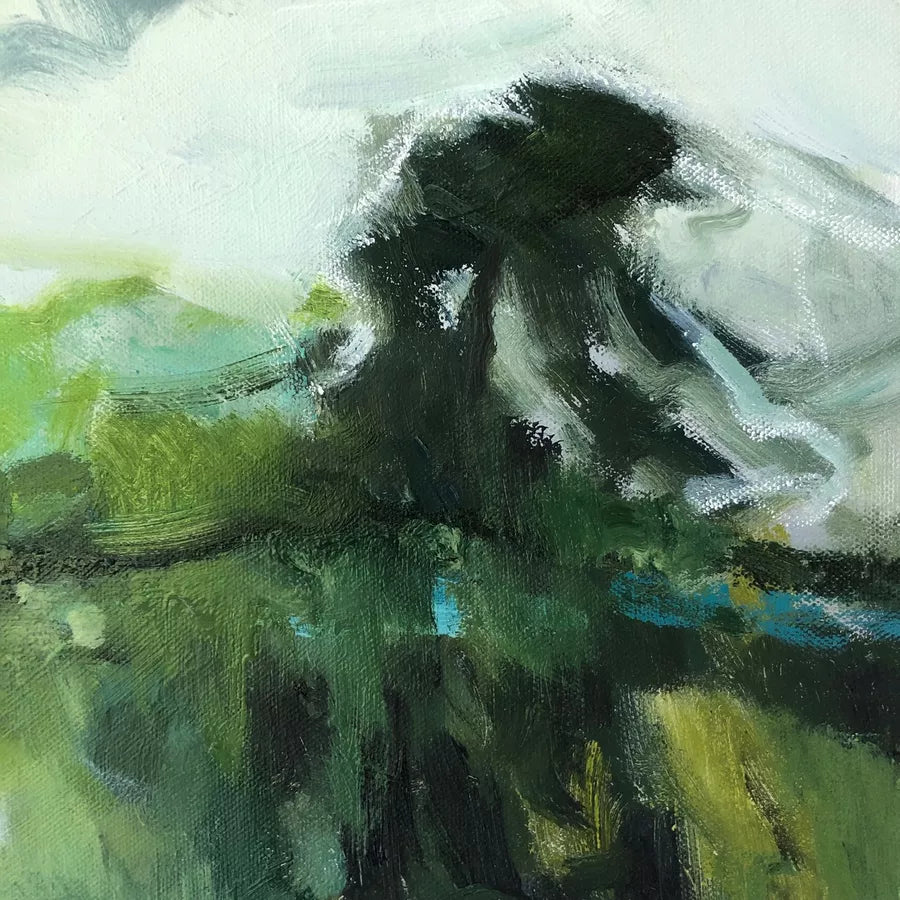 Blue Lake (2024) Oil painting by Joanna Farrow