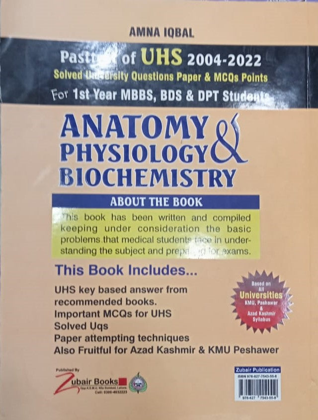 Pasttest of UHS Solved University Questions Paper & MCQs Points For 1st year MBBS by Dr. Amna Iqbal