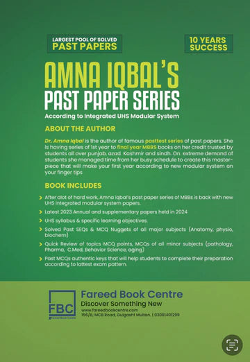 AMNA IQBAL,S PAST PAPER SERIES 1st Year MBBS (Block-2)