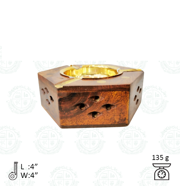 Ash Tray Cutwork Brasswork Woodwork