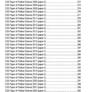 CSS Essentials Political Science MCQs
