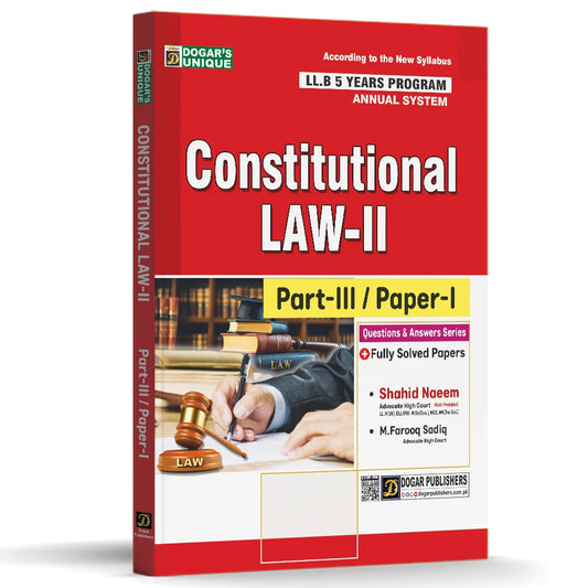 LLB Part 3 Constitutional LAW -II (5 Years Program)