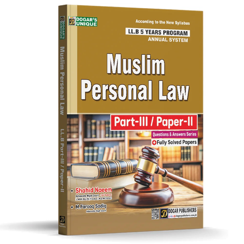 LLB Part 3 Muslim Personal LAW ( 5 Years Program)
