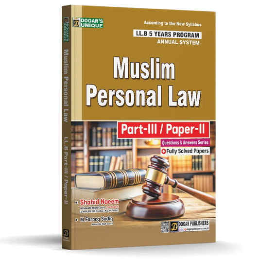 LLB Part 3 Muslim Personal LAW ( 5 Years Program)