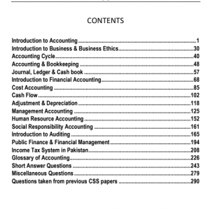 CSS Essentials Accounting MCQs