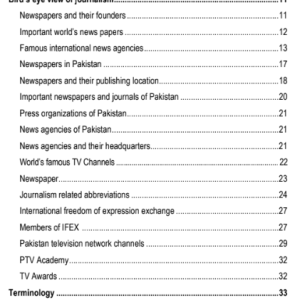 CSS Essentials Journalism MCQs