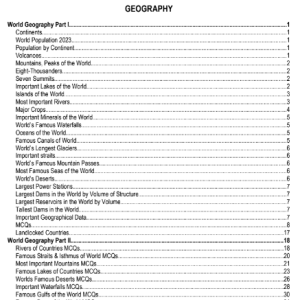 Comprehensive General Knowledge MCQs