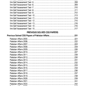 ILMI CSS Essentials Pakistan Affairs MCQs