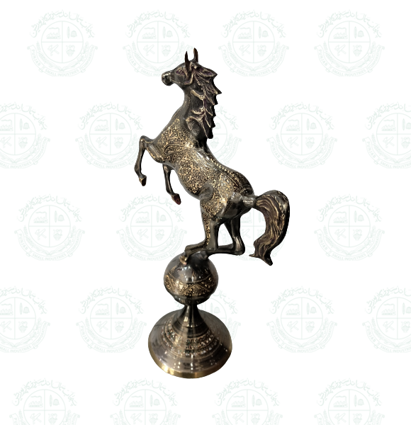 Horse with Bowl Brass